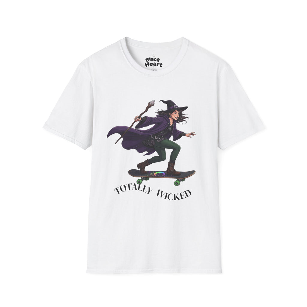Skateboard Witch T‑Shirt – 'Howl’d Wicked' Halloween Skate Graphic Tee