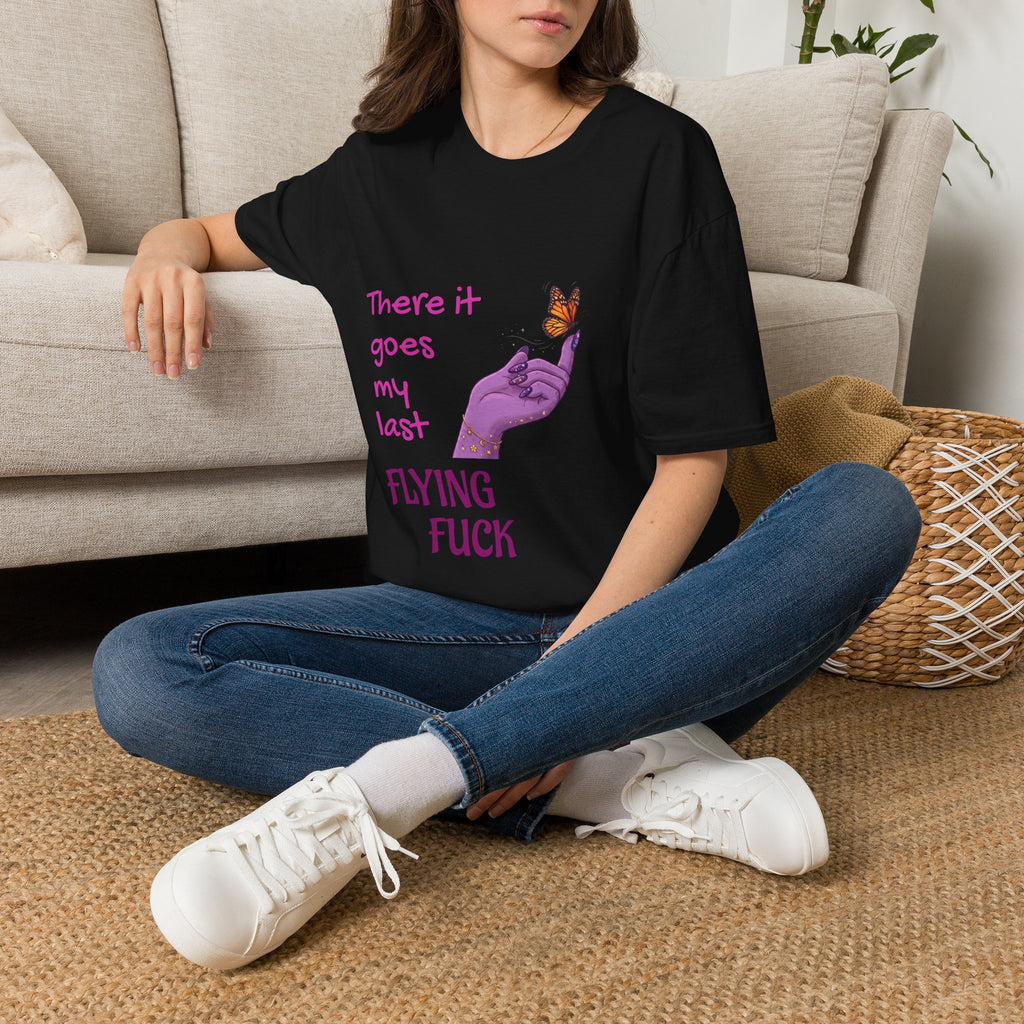 Graphic T-Shirt - "There It Goes My Last Flying Fuck" Butterfly Design
