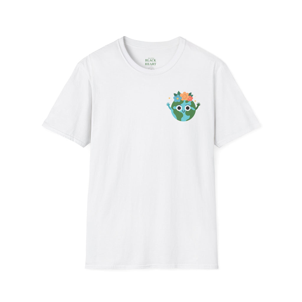 Earth Buddy Graphic T-Shirt — Cute Floral Globe Design