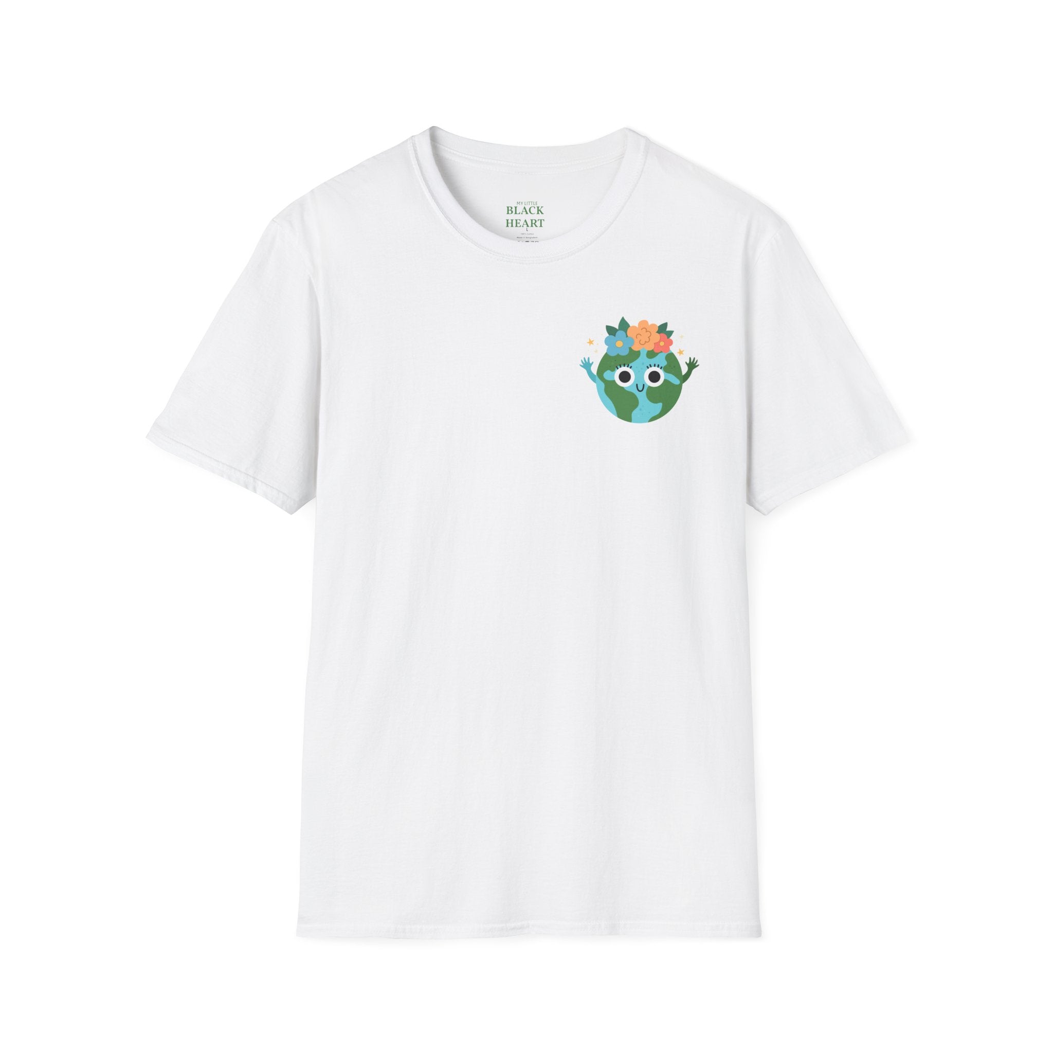 Earth Buddy Graphic T-Shirt — Cute Floral Globe Design