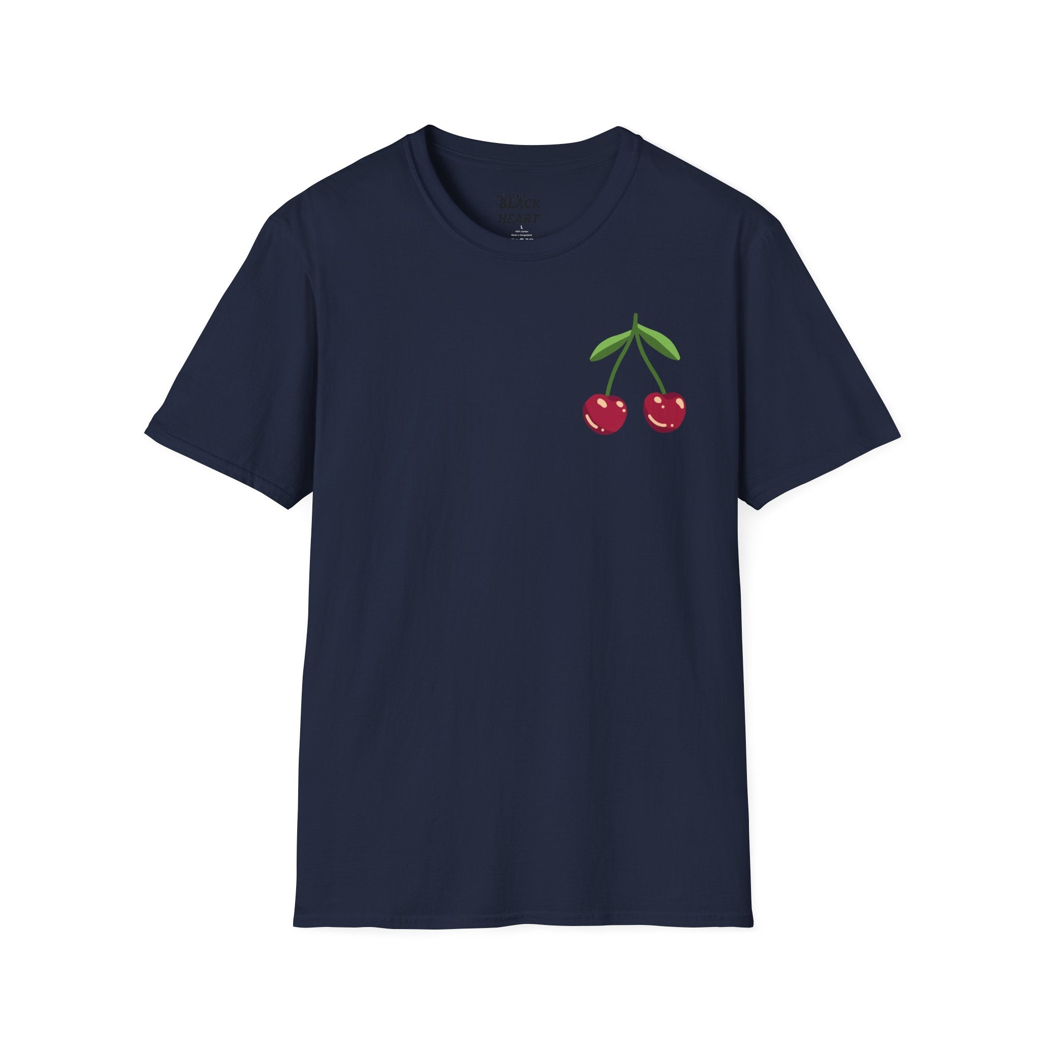 Cherry Pocket T-Shirt — Minimal Retro Cherry Graphic Tee