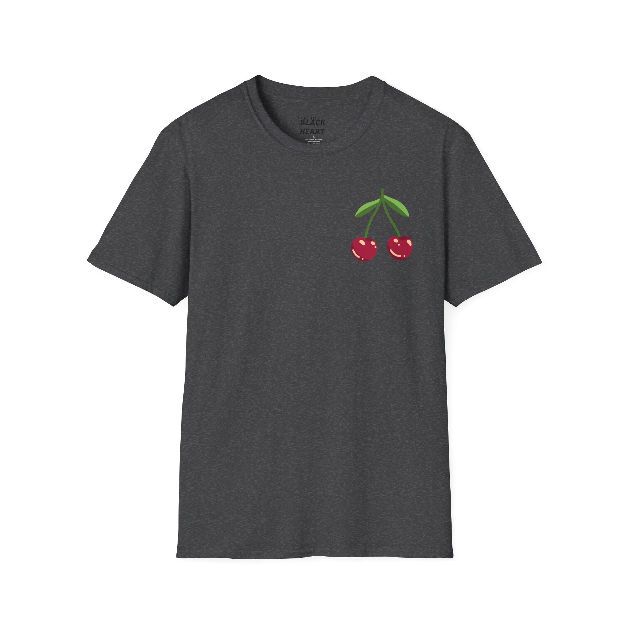 Cherry Pocket T-Shirt — Minimal Retro Cherry Graphic Tee