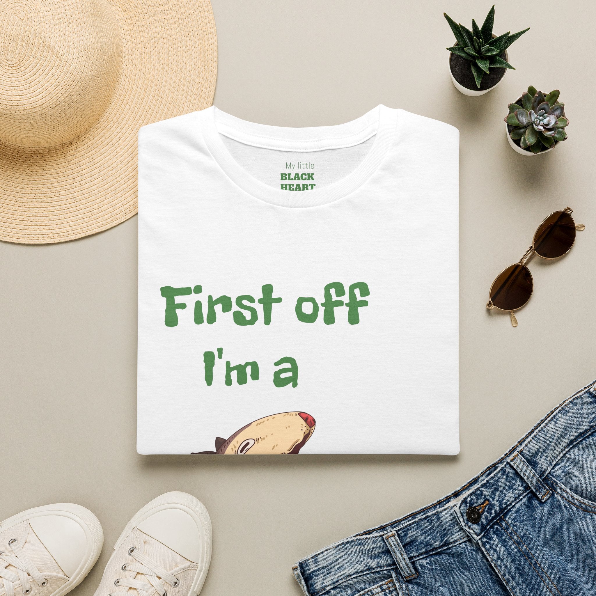 Funny Shark Tee — "First off I'm a Delight" Graphic T-Shirt