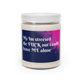 9oz Soy Candle — "I'm Stressed" Funny Swear Candle with White Lid (Relaxing Scent)