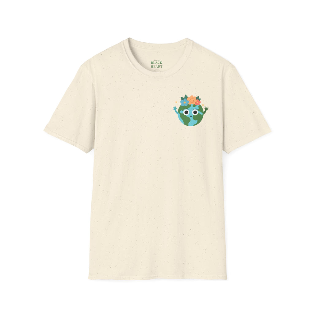 Earth Buddy Graphic T-Shirt — Cute Floral Globe Design