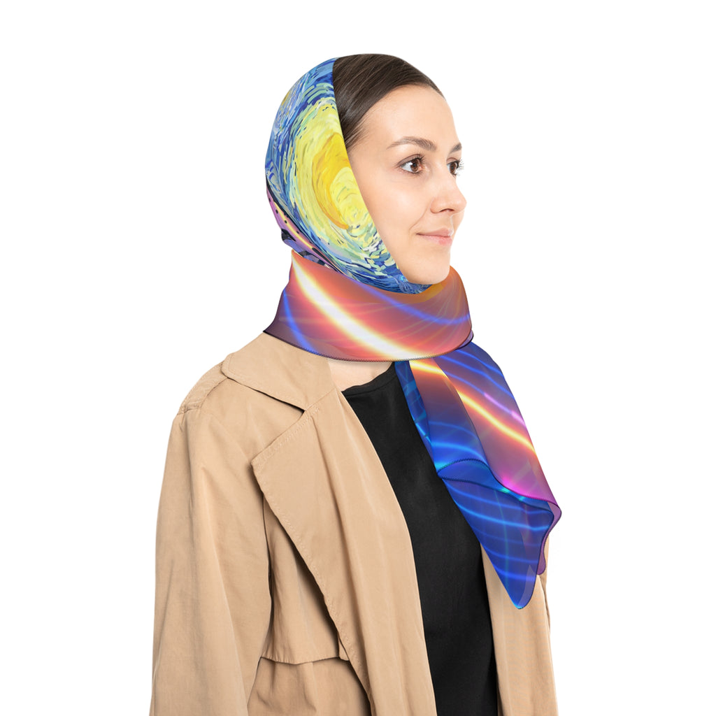 Dreamscape Eye Silk Scarf — Starry Night Swirl Art Print
