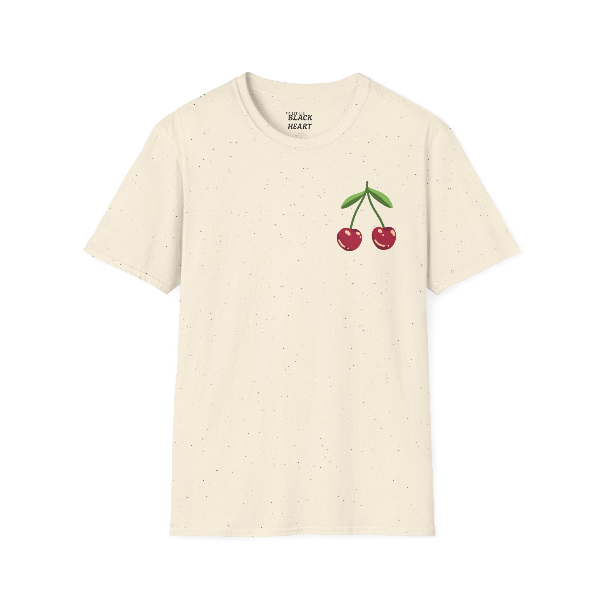 Cherry Pocket T-Shirt — Minimal Retro Cherry Graphic Tee
