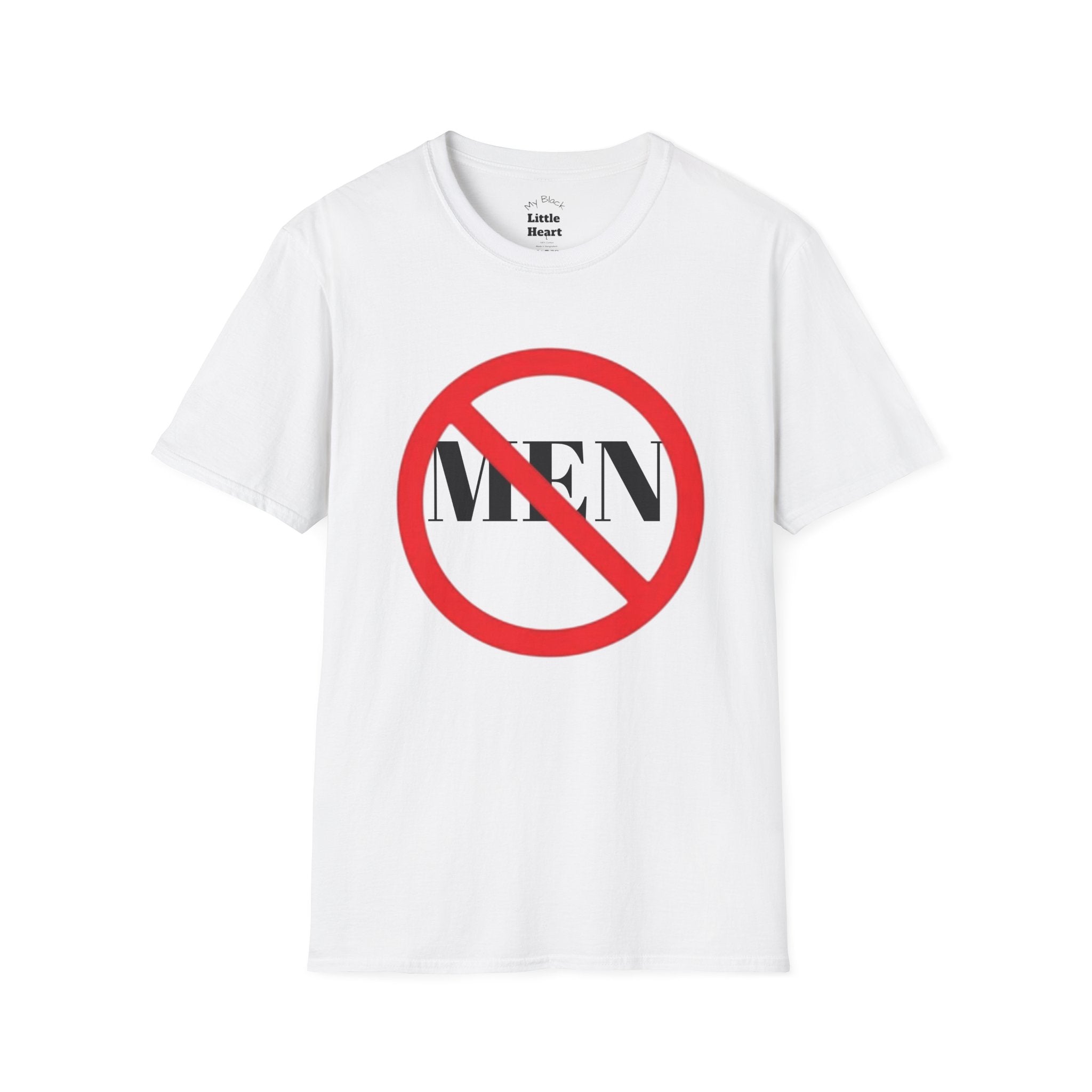 No Men Graphic T-Shirt — Funny Feminist Protest Tee