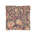 Floral Vintage Silk-Feel Scarf – Earthy Floral Pattern Poly Scarf