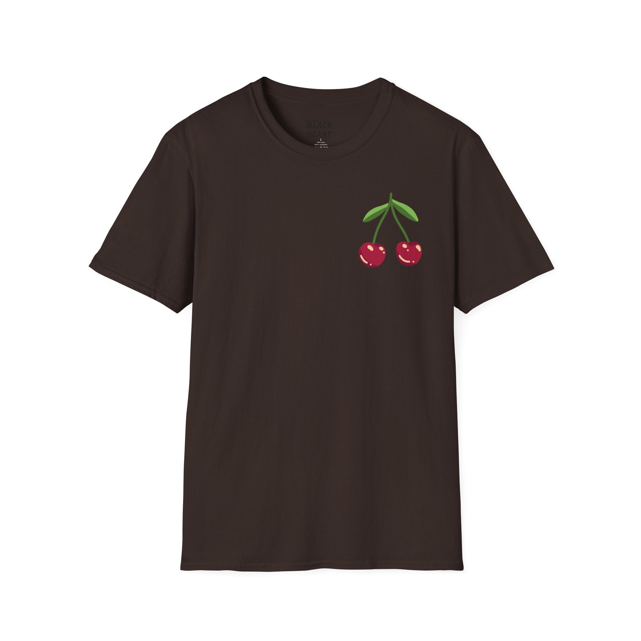Cherry Pocket T-Shirt — Minimal Retro Cherry Graphic Tee