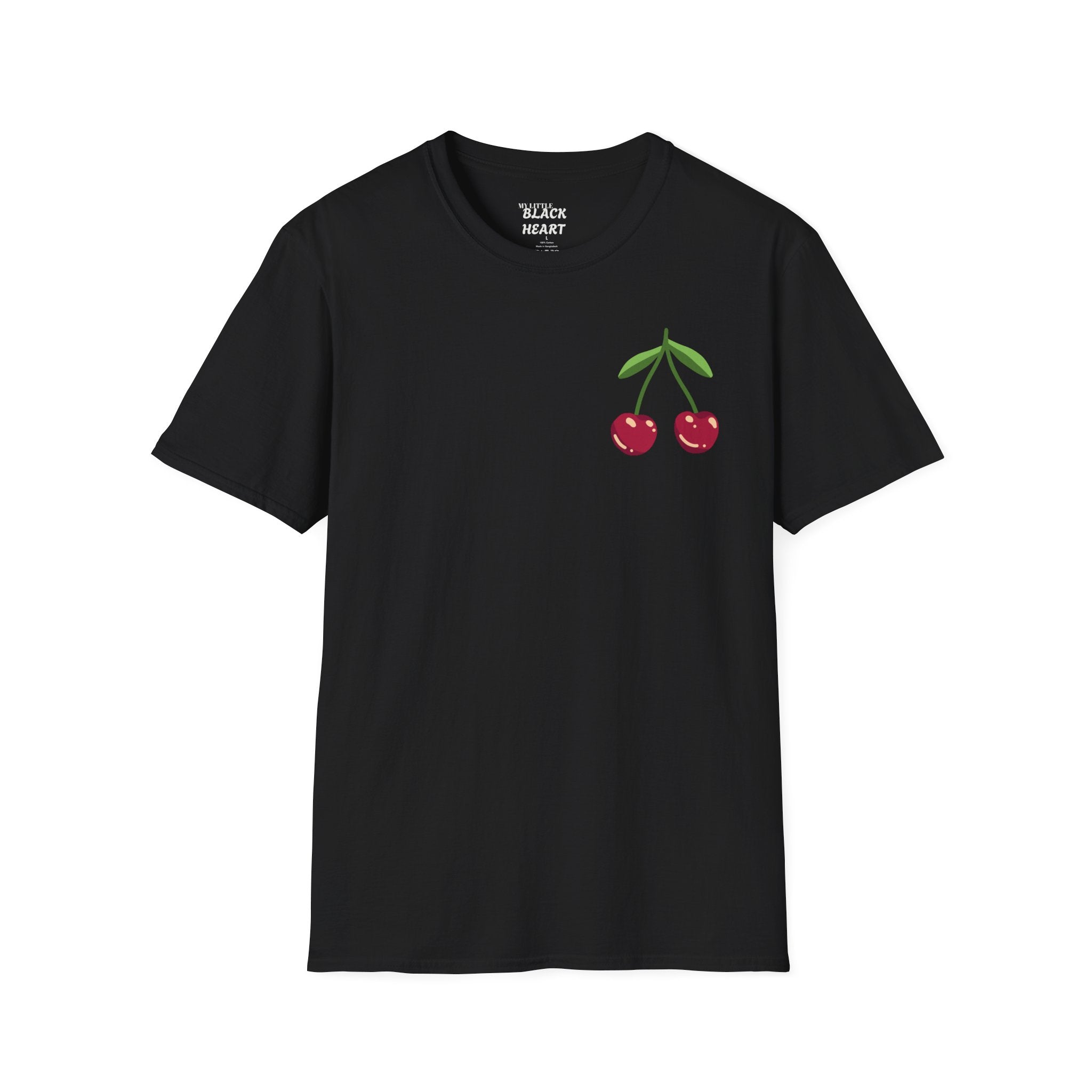 Cherry Pocket T-Shirt — Minimal Retro Cherry Graphic Tee