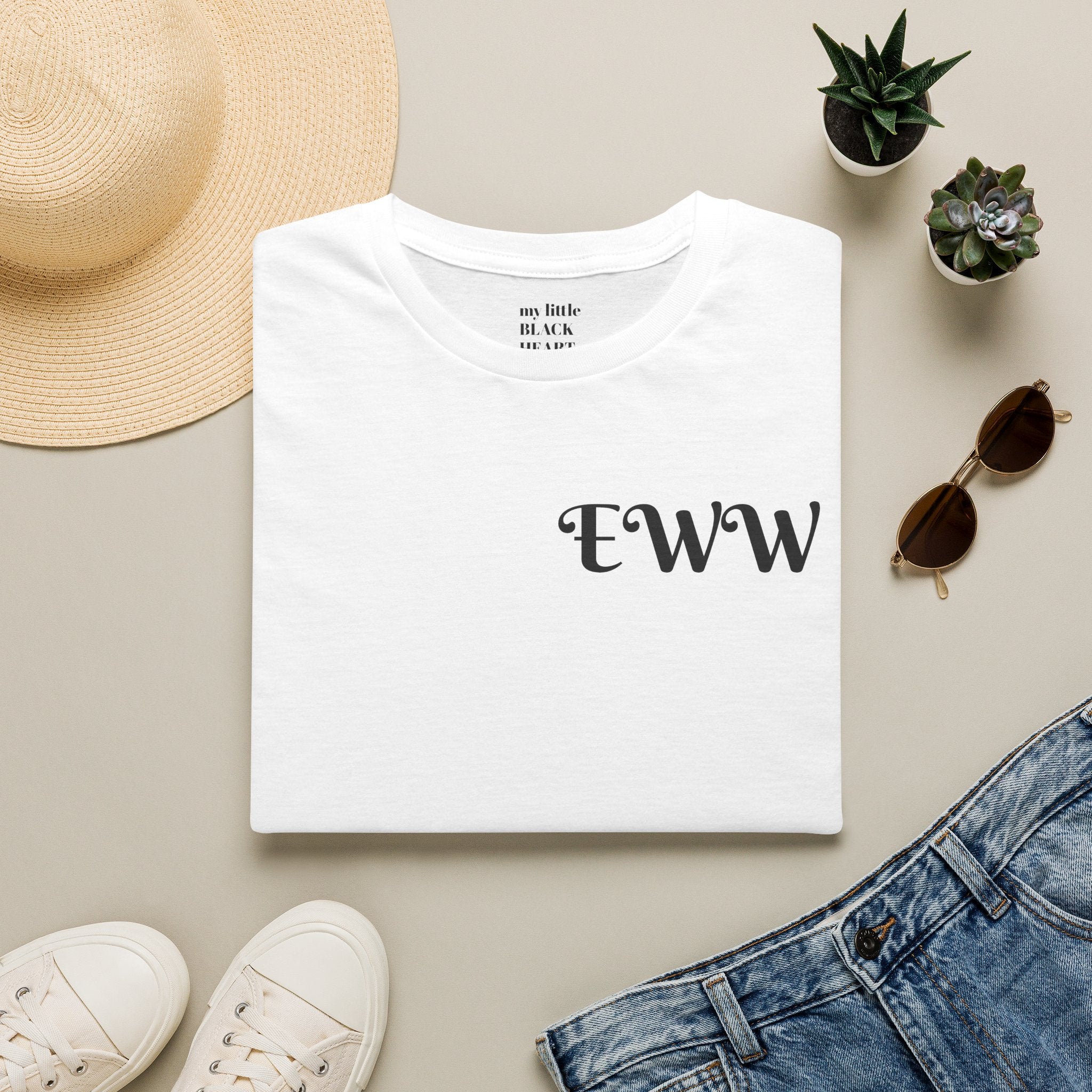 FWW Monogram Tee — Minimal Script Initials T-Shirt