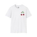 Cherry Pocket T-Shirt — Minimal Retro Cherry Graphic Tee