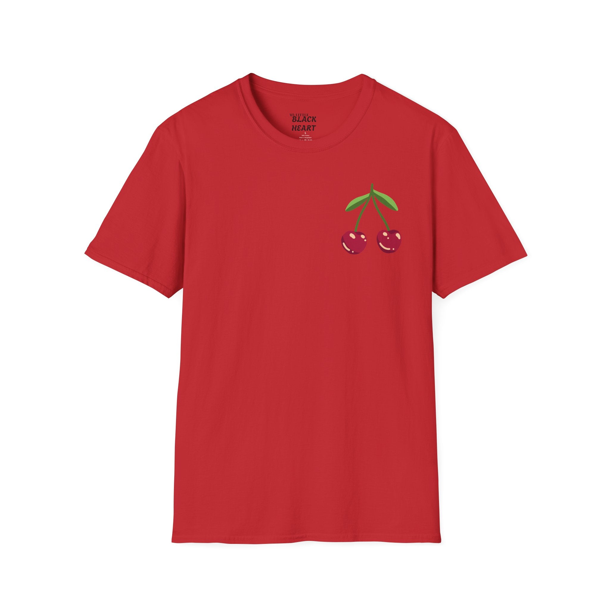 Cherry Pocket T-Shirt — Minimal Retro Cherry Graphic Tee