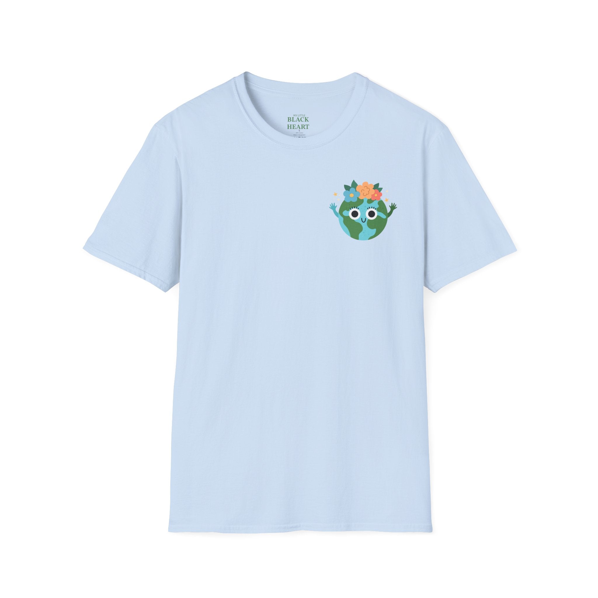 Earth Buddy Graphic T-Shirt — Cute Floral Globe Design