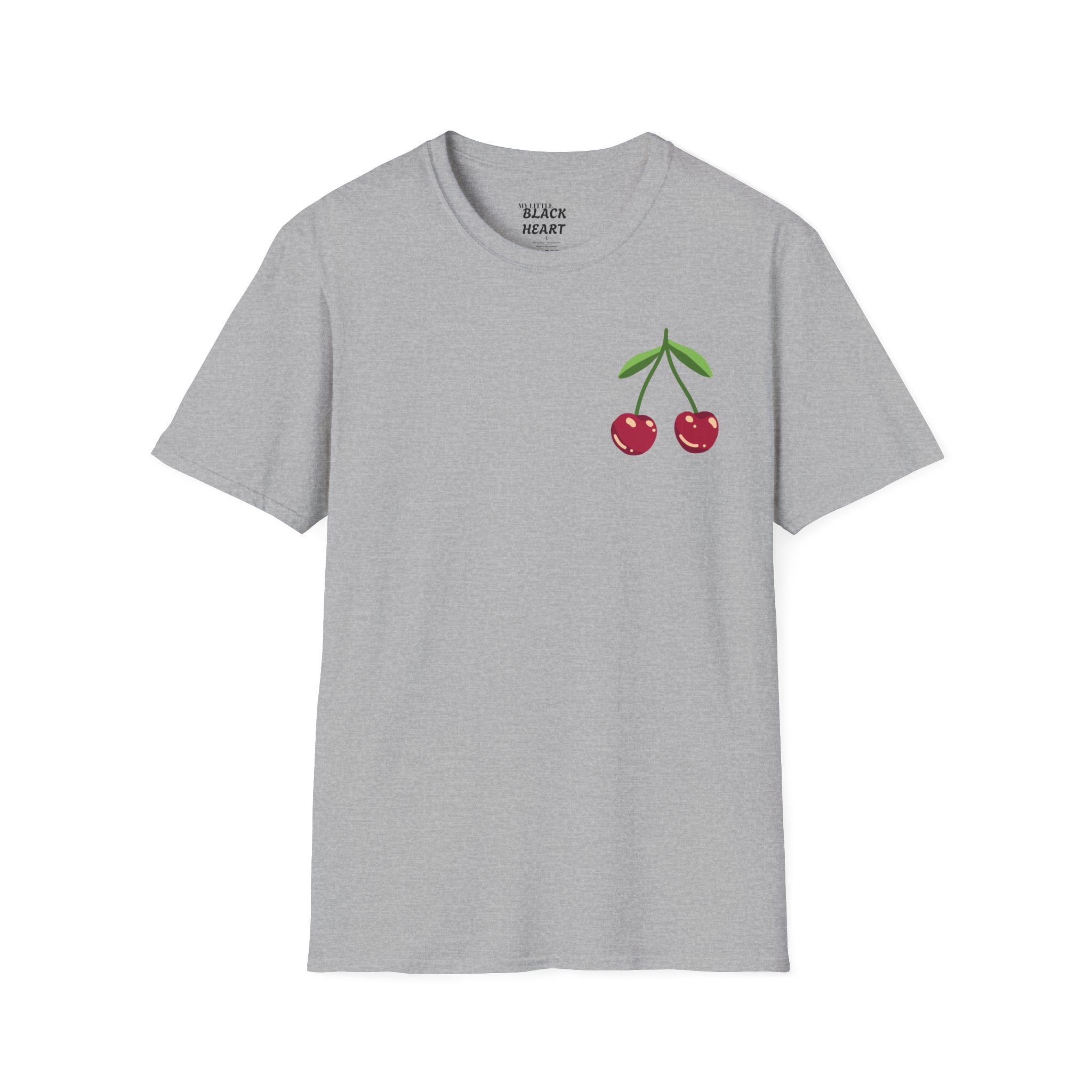 Cherry Pocket T-Shirt — Minimal Retro Cherry Graphic Tee