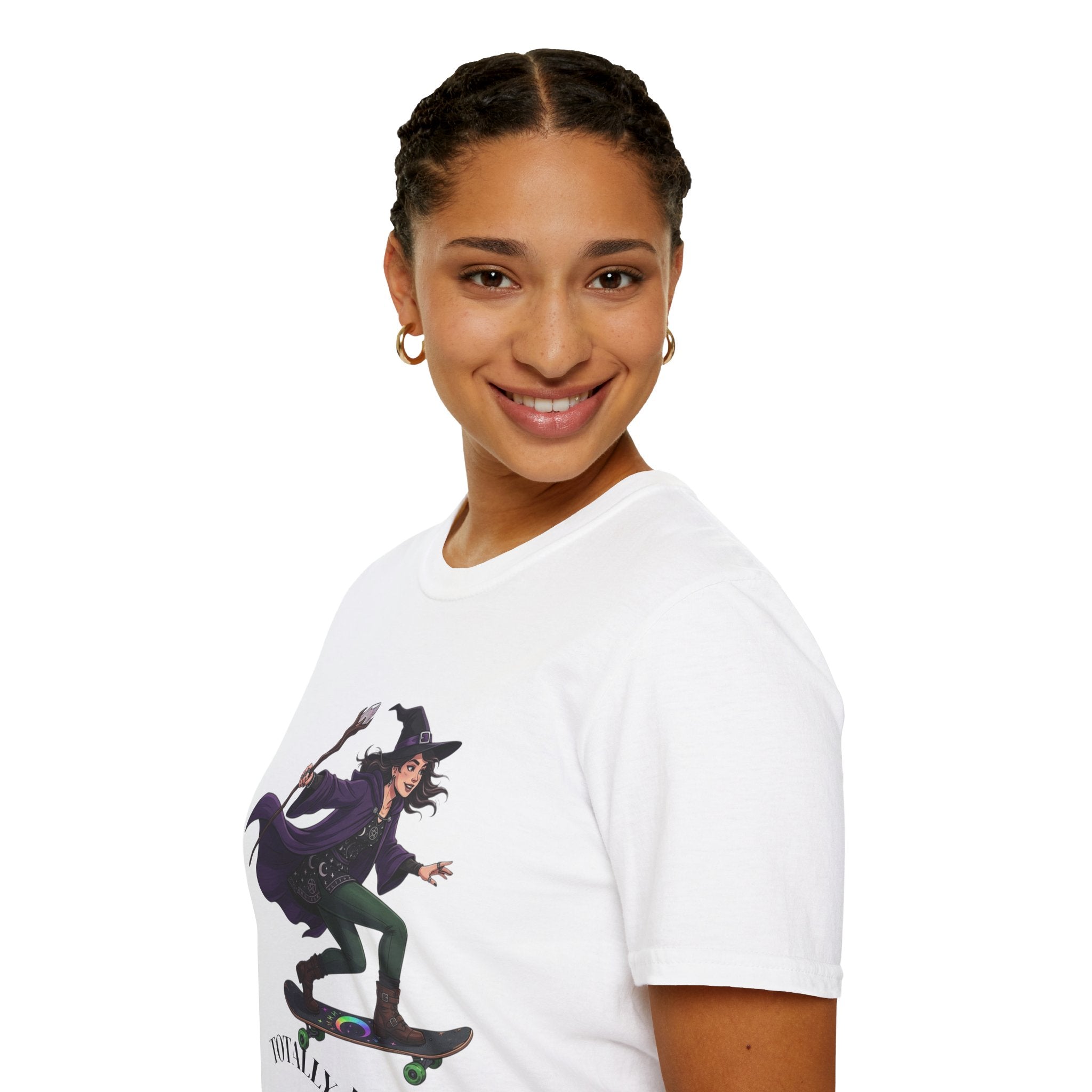 Skateboard Witch T‑Shirt – 'Howl’d Wicked' Halloween Skate Graphic Tee