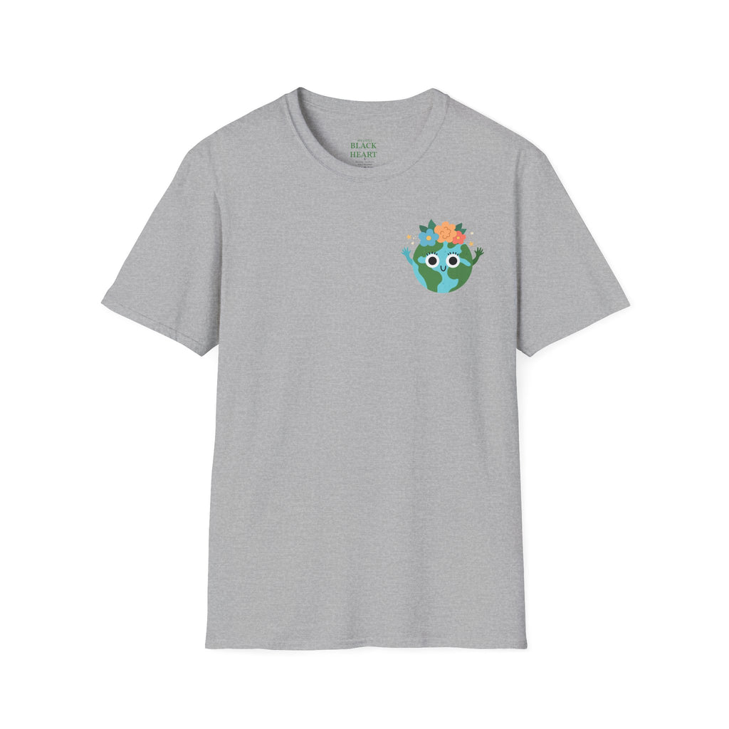 Earth Buddy Graphic T-Shirt — Cute Floral Globe Design