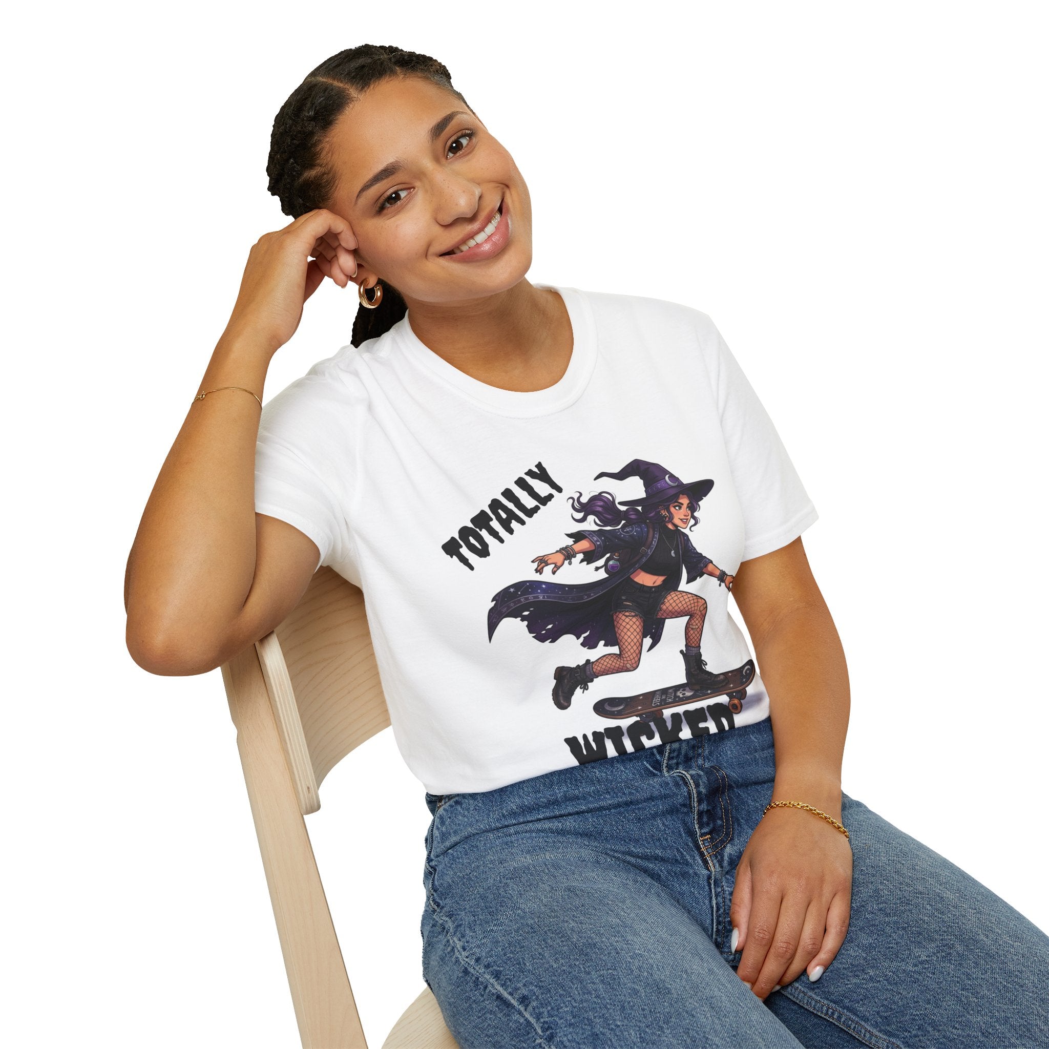 Witch Skateboard T-Shirt — Totally Wicked Halloween Tee