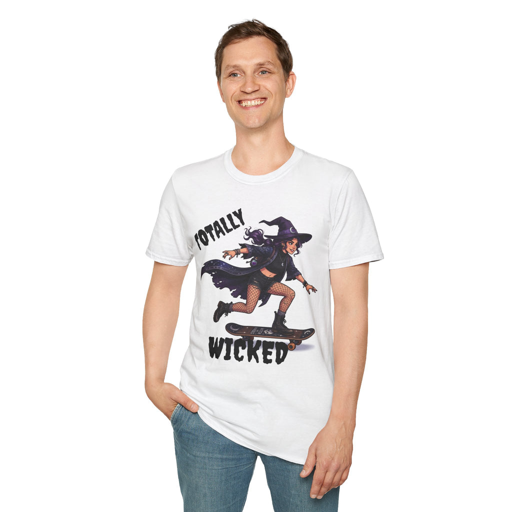 Witch Skateboard T-Shirt — Totally Wicked Halloween Tee