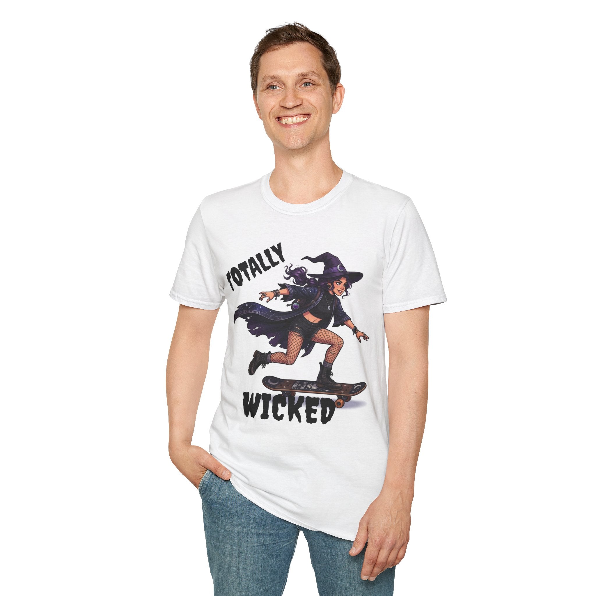 Witch Skateboard T-Shirt — Totally Wicked Halloween Tee