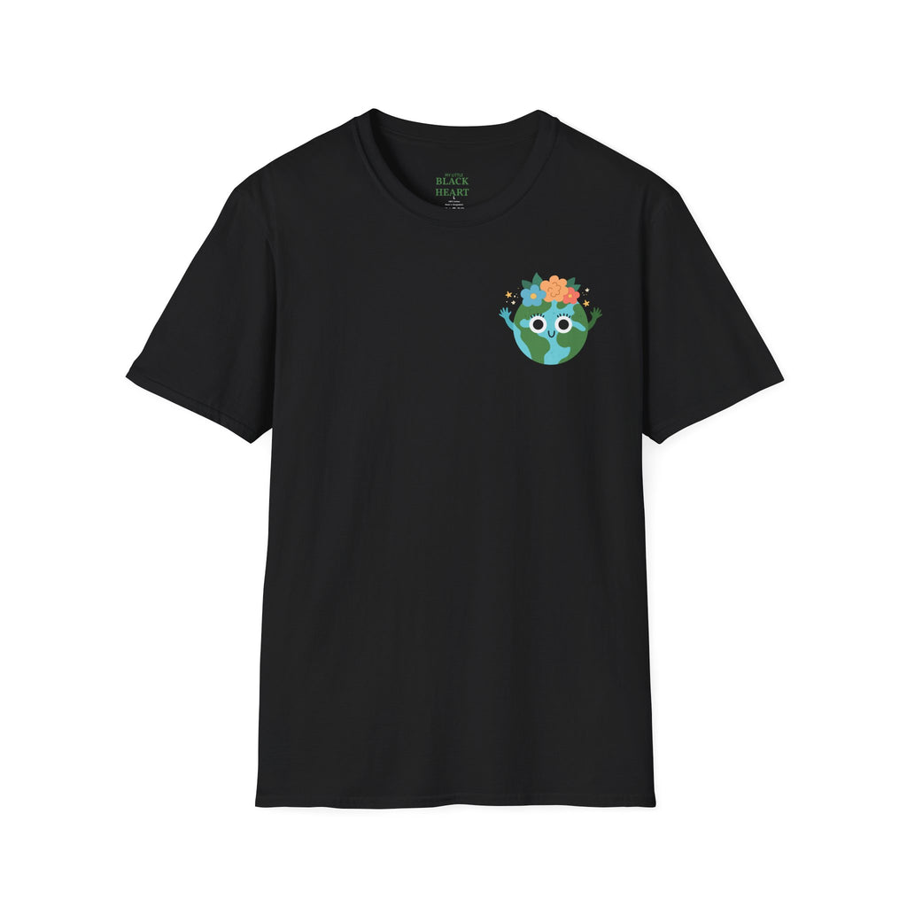 Earth Buddy Graphic T-Shirt — Cute Floral Globe Design