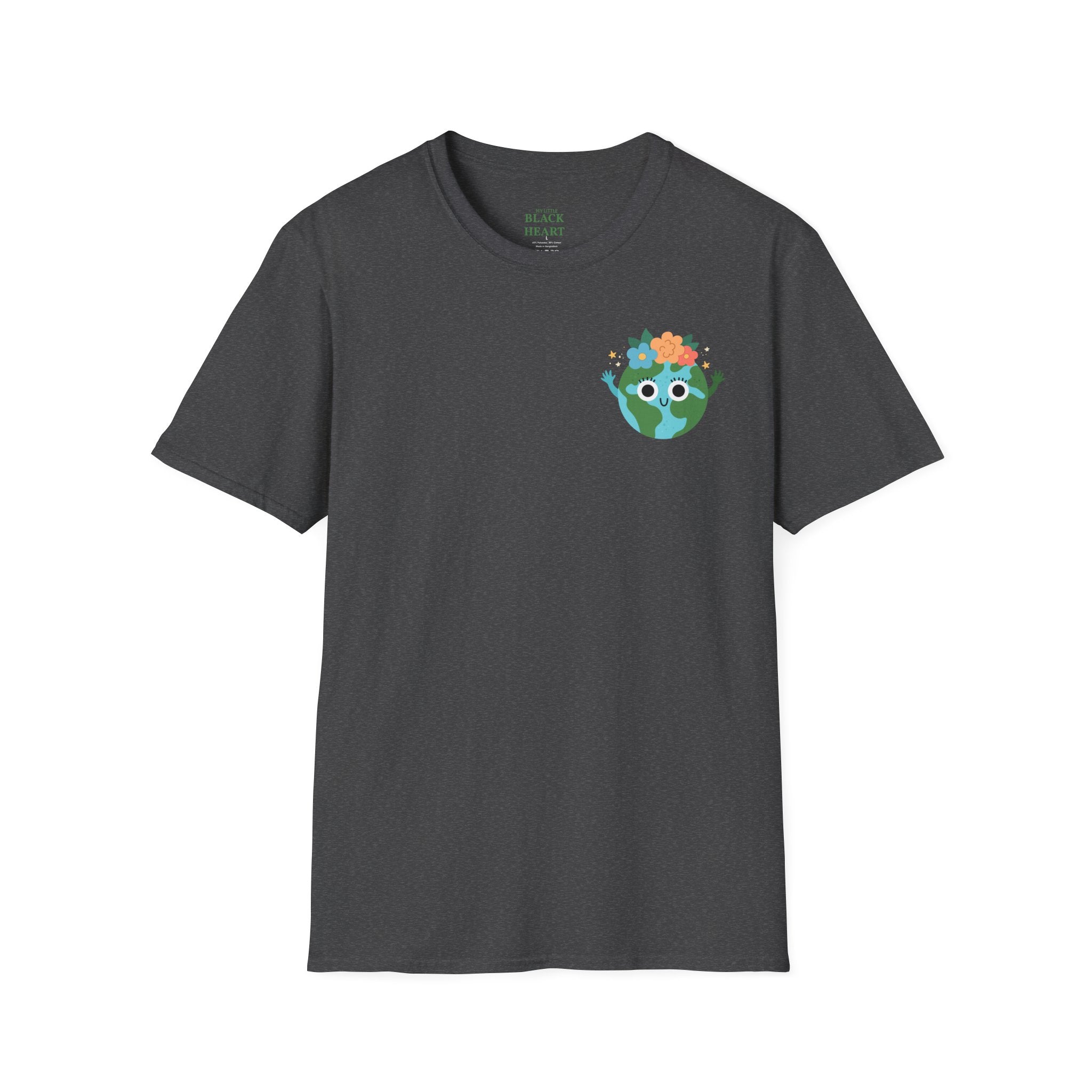 Earth Buddy Graphic T-Shirt — Cute Floral Globe Design