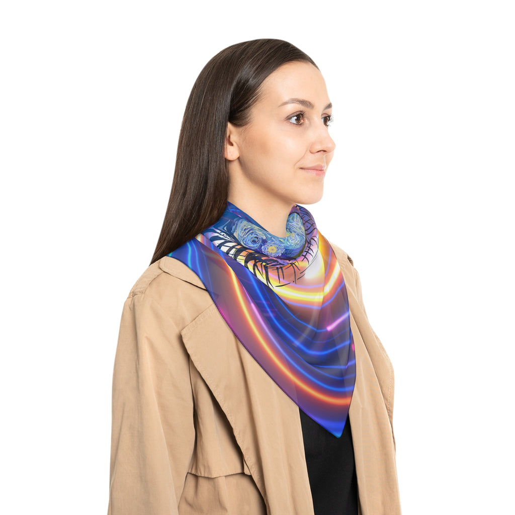 Dreamscape Eye Silk Scarf — Starry Night Swirl Art Print
