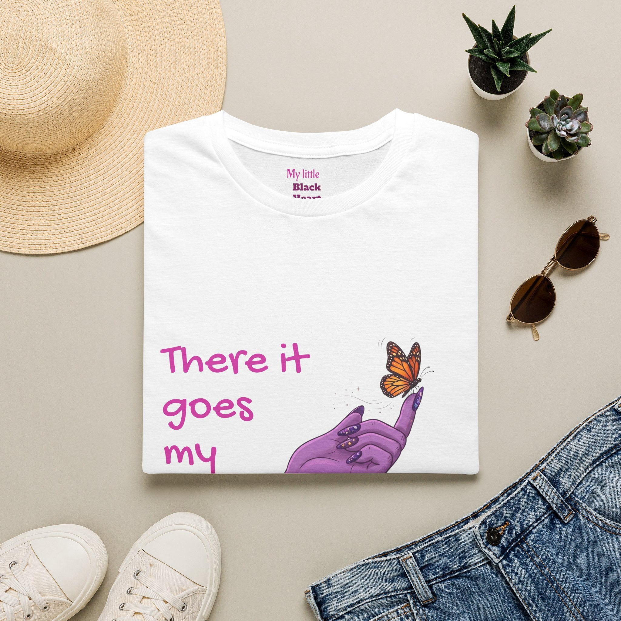 Graphic T-Shirt - "There It Goes My Last Flying Fuck" Butterfly Design