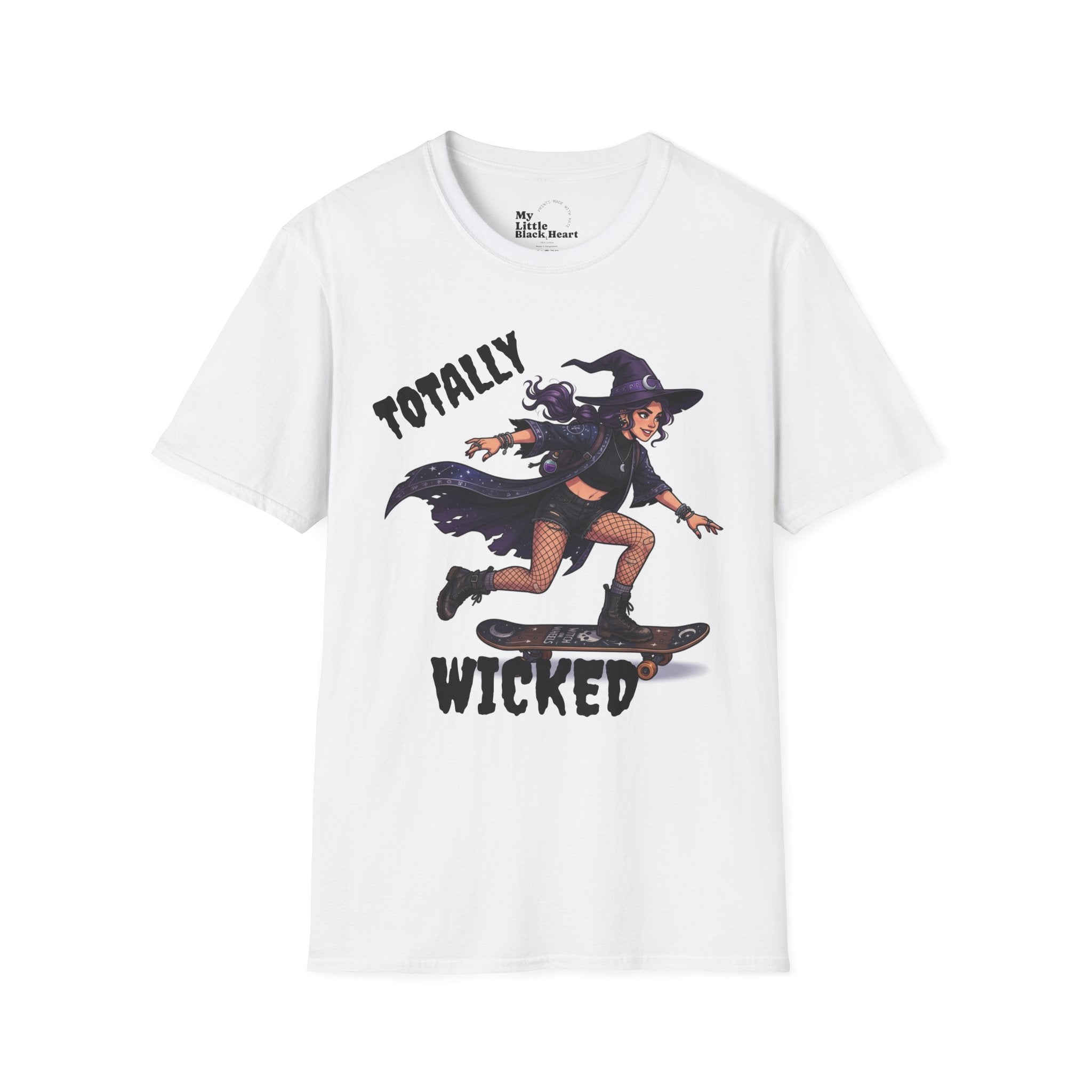 Witch Skateboard T-Shirt — Totally Wicked Halloween Tee