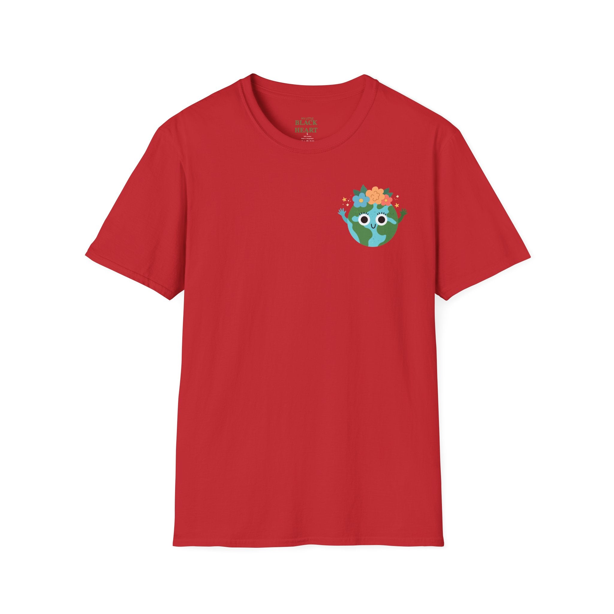 Earth Buddy Graphic T-Shirt — Cute Floral Globe Design