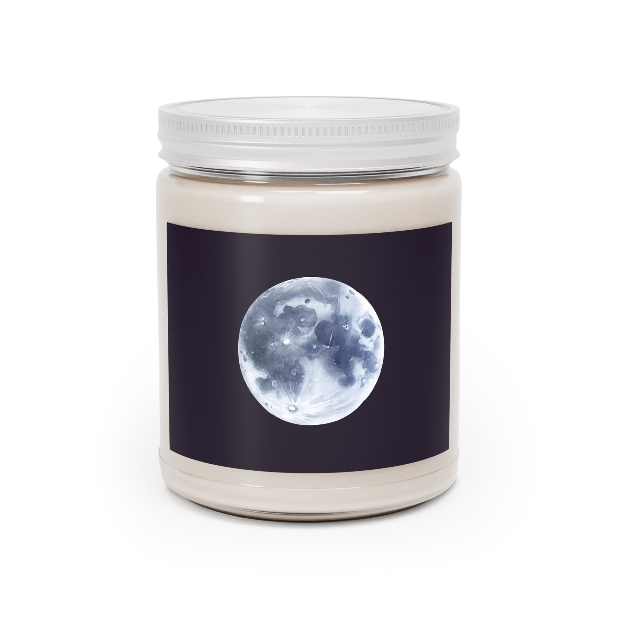 Moonlight Soy Candle — 9oz Scented Jar with White Lid