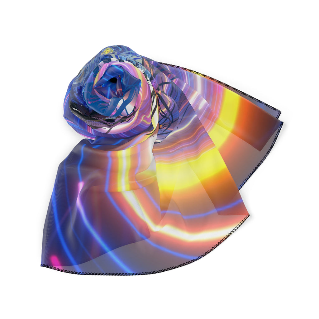 Dreamscape Eye Silk Scarf — Starry Night Swirl Art Print