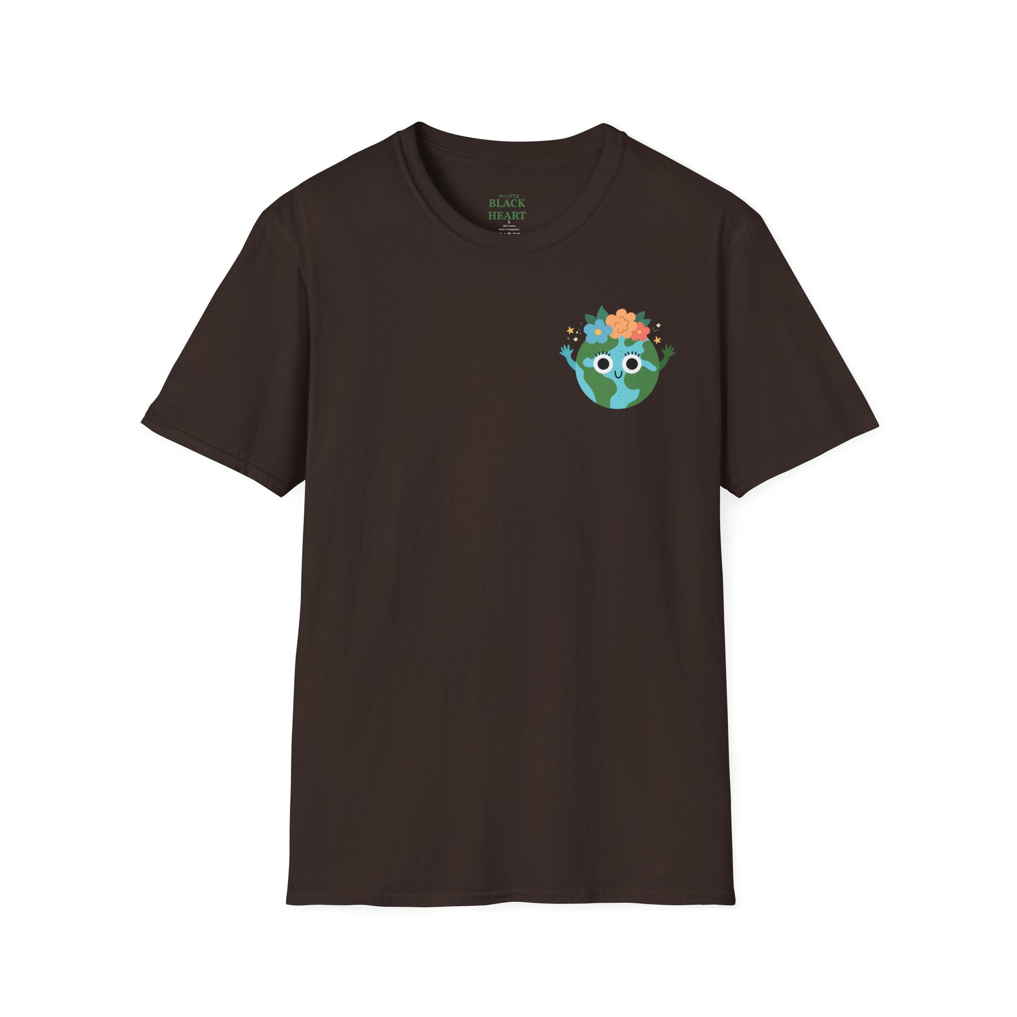 Earth Buddy Graphic T-Shirt — Cute Floral Globe Design