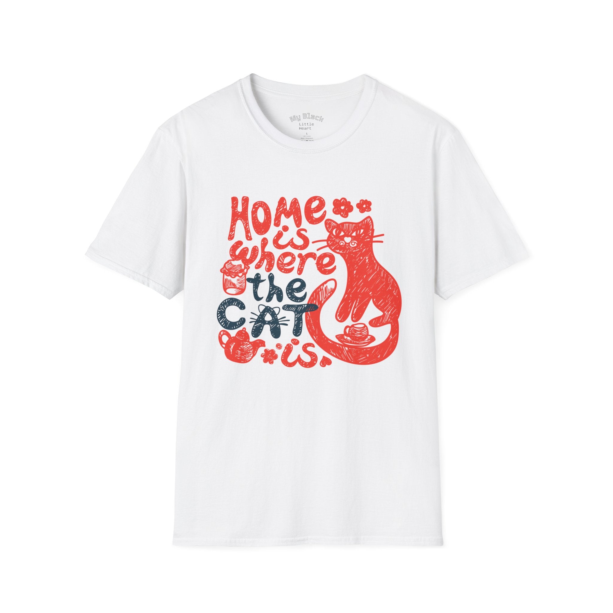 Home Is Where The Cat Is T-Shirt — Cute Cat Lover Tee