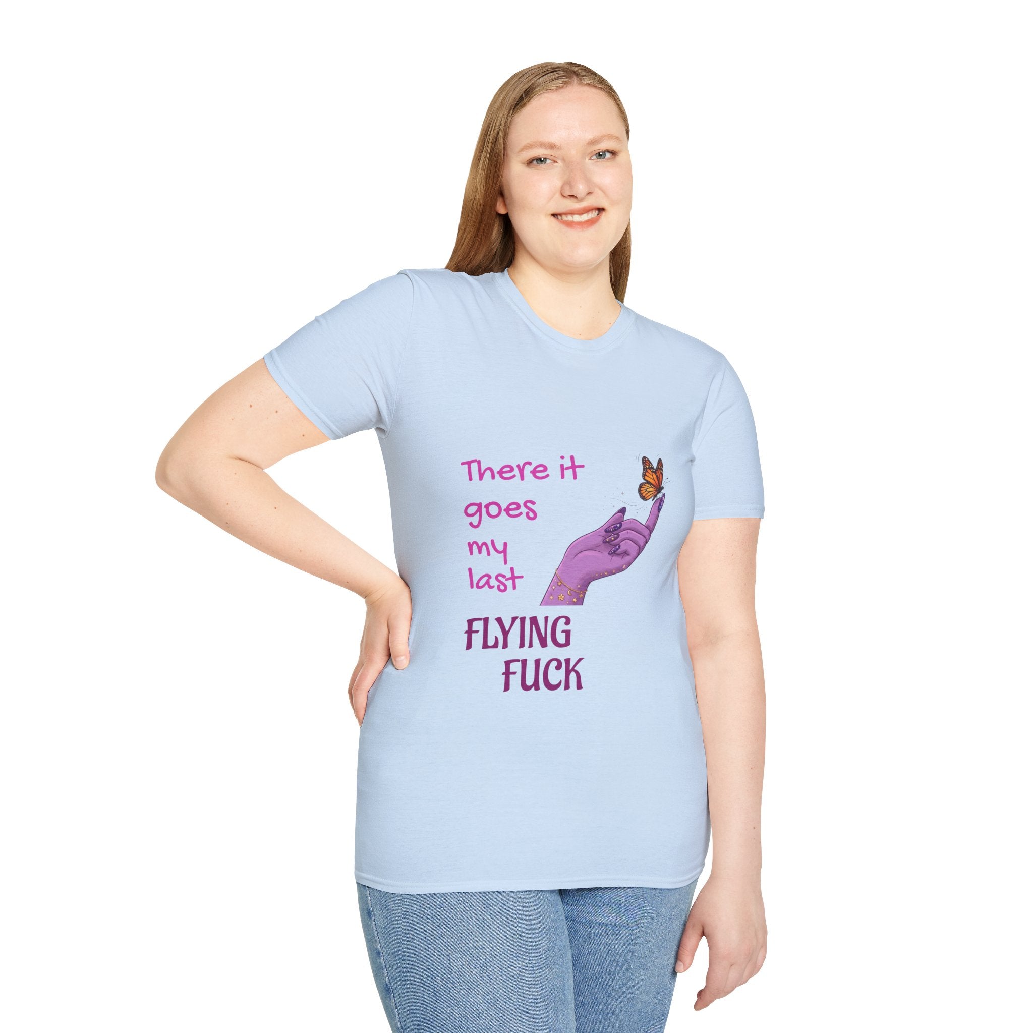 Graphic T-Shirt - "There It Goes My Last Flying Fuck" Butterfly Design