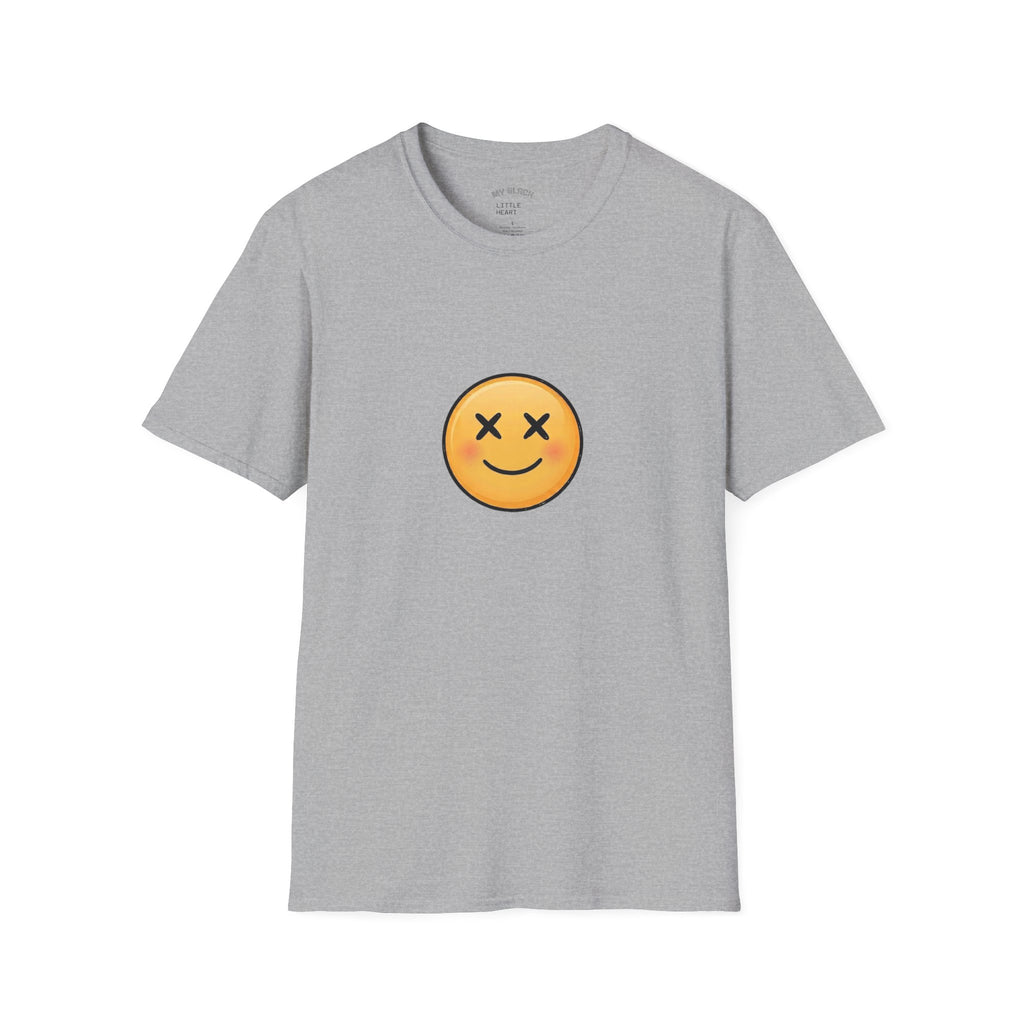Smiling X-Eyes Emoji T-Shirt — Cute Playful Graphic Tee
