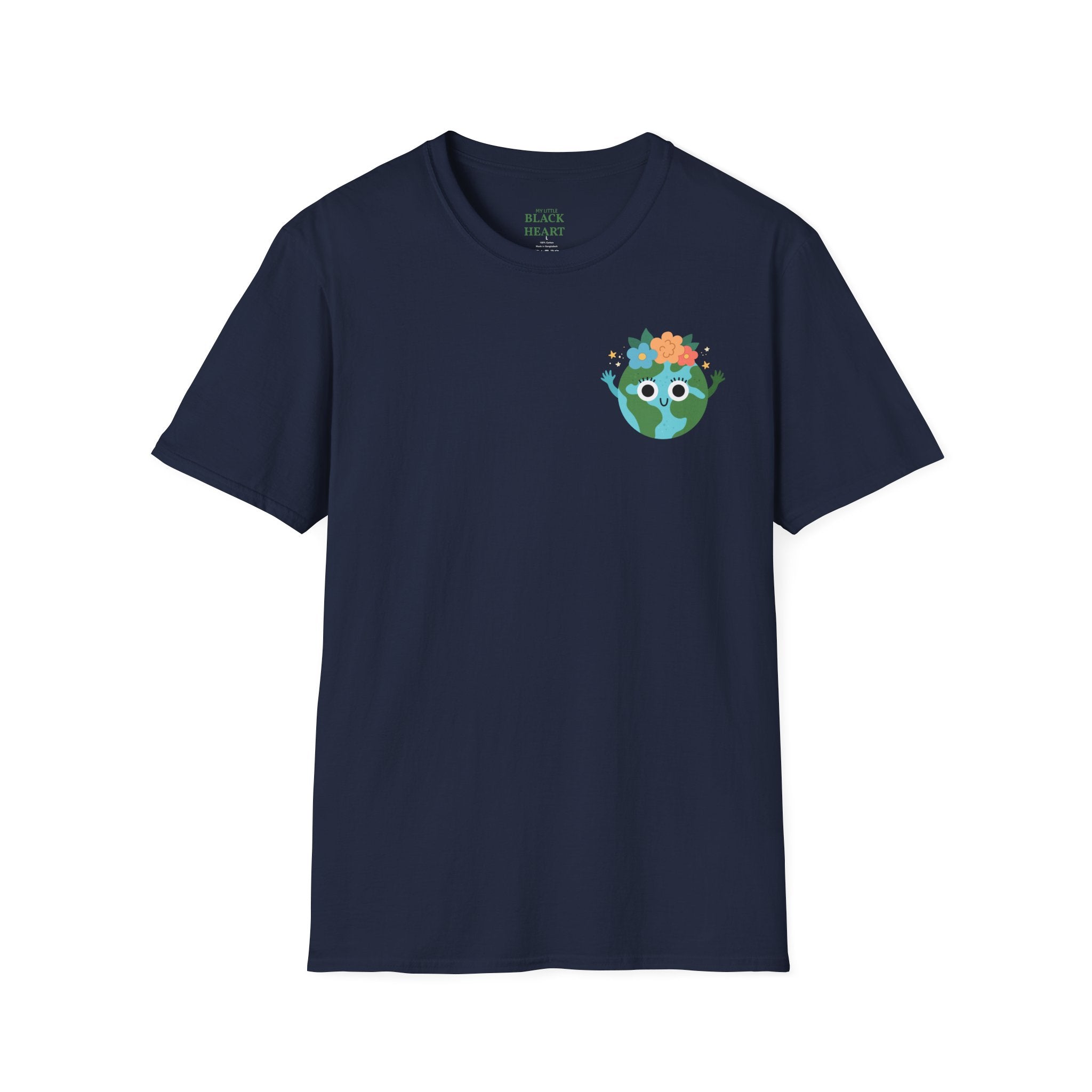 Earth Buddy Graphic T-Shirt — Cute Floral Globe Design