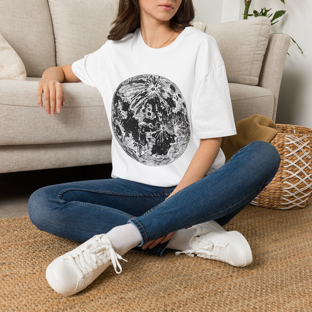 Moon Phases T-Shirt — Vintage Lunar Print Tee for Stargazers