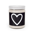 9oz Scented Soy Candle — Black Label White Heart (White Lid)
