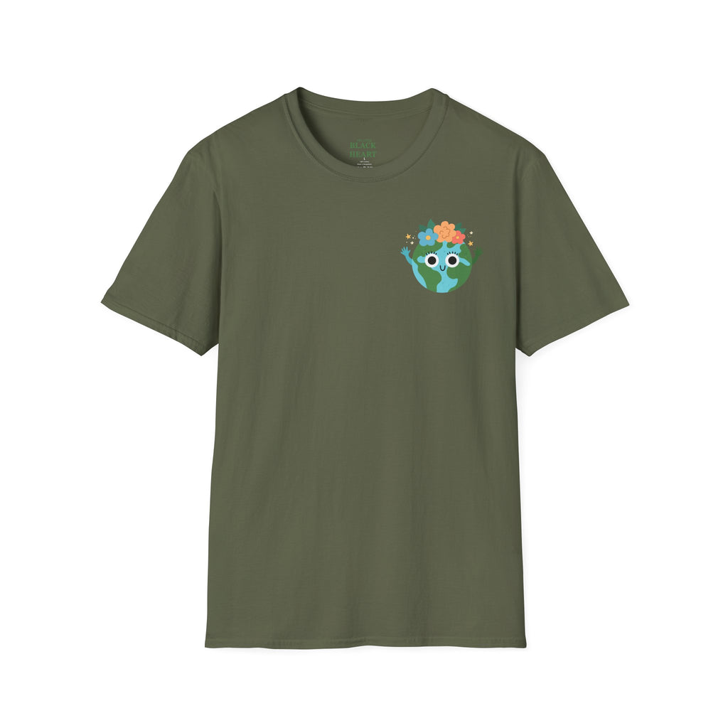 Earth Buddy Graphic T-Shirt — Cute Floral Globe Design