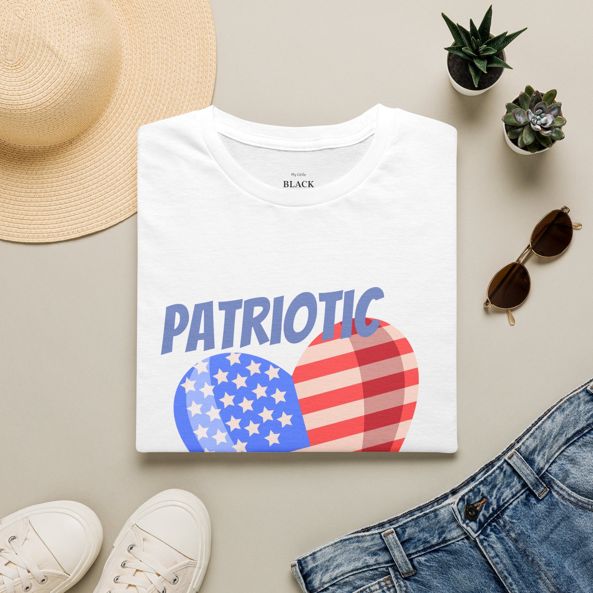 Patriotic Heart T-Shirt — "Patriotic but Not a Republican" Graphic Tee
