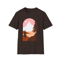Mountain Sunset T-Shirt — Pink Scenic Nature Graphic Tee