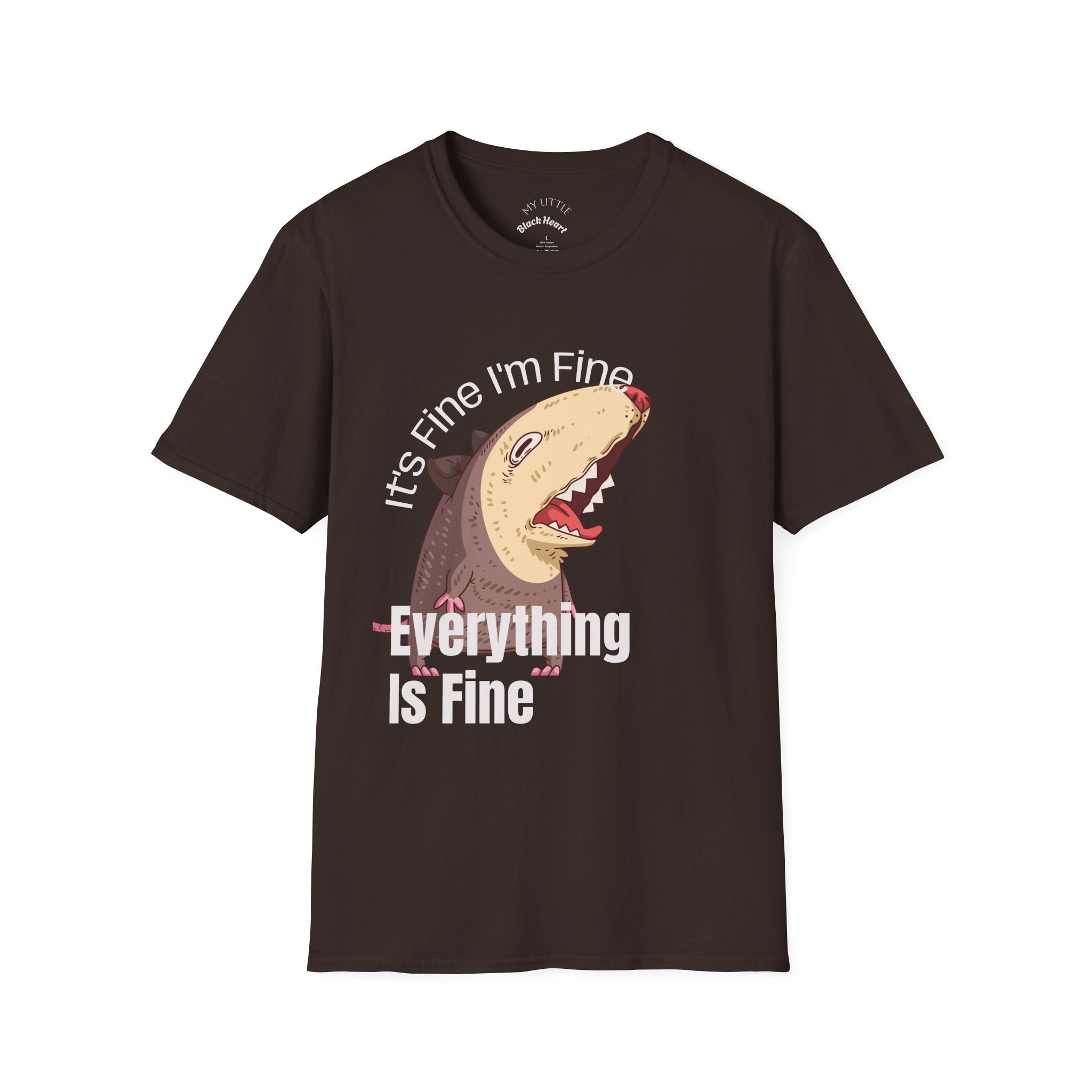 T-Shirt — 'It's Fine I'm Fine Everything Is Fine' Shark Graphic Tee